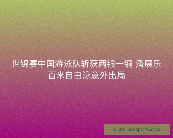 世锦赛中国游泳队斩获两银一铜 潘展乐百米自由泳意外出局 世锦赛中国游泳队斩获两银一铜 潘展乐百米自由泳意外出局